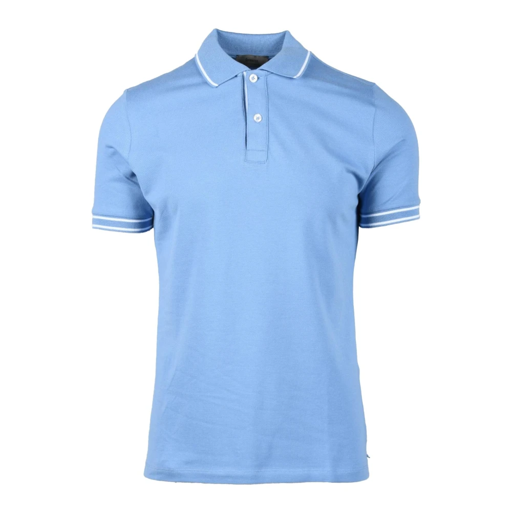 Ferrante Bomull Elastan Polo Tröja Blue, Herr