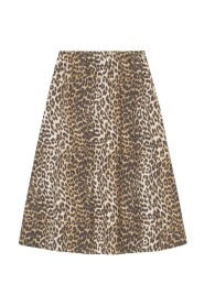 Gonna maxi elasticita stampata in leopardo
