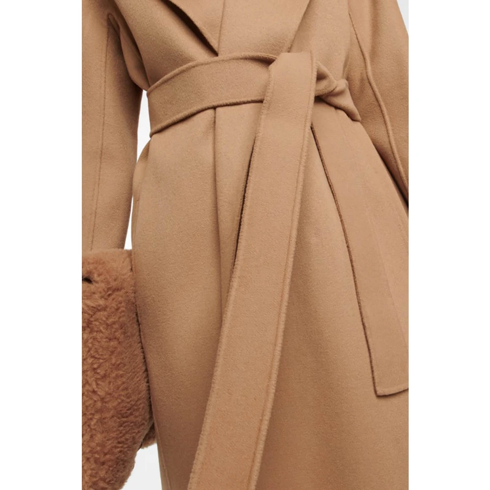 Max Mara Bruine Wollen Trenchcoat Brown Dames