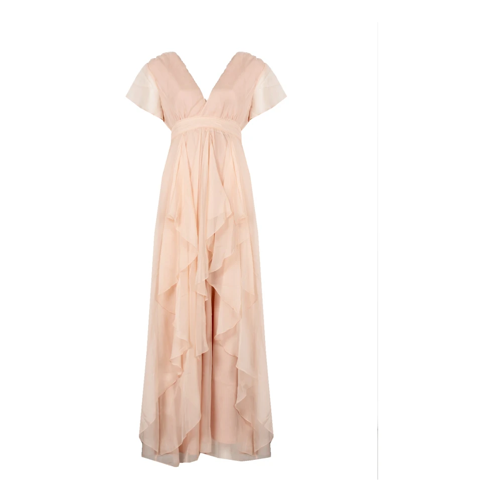 Liu Jo Vrouw Roze Elegante Maxi Jurk