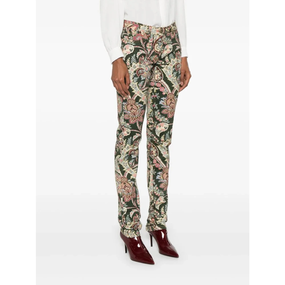 ETRO Paisley Print Multicolor Katoenen Broek Multicolor Dames
