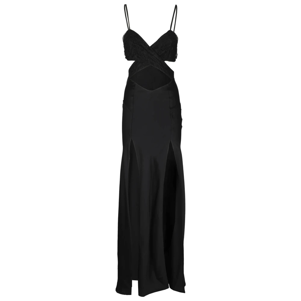 Amen Elegant Kant Jurk Black Dames
