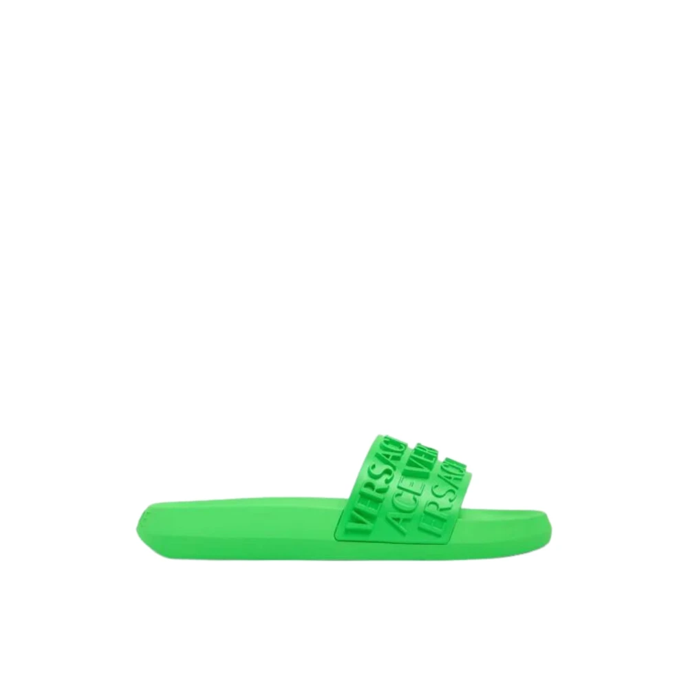Versace Men's Green Sliders, Male,, Sandals Size 5 Uk