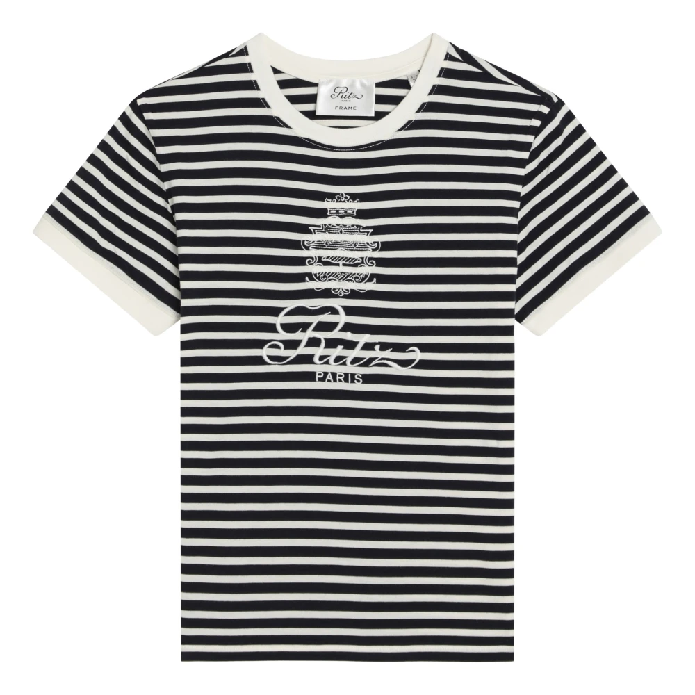 Frame Korte mouwen ronde hals T-shirt Blue Dames