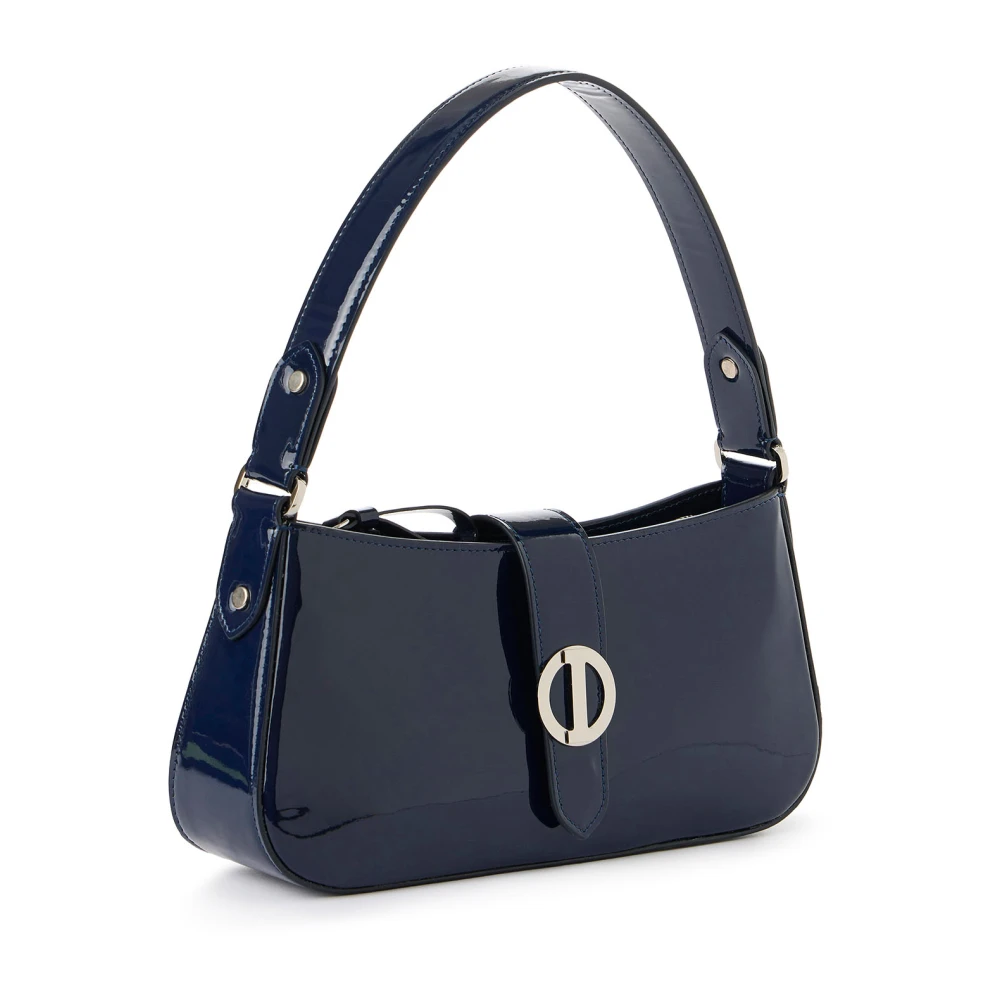 Iceberg Blauwe Piuma patentleren tas met bovenhandvat Blue Dames