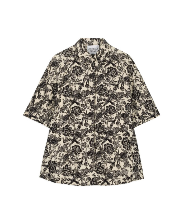 chemise-a-manches-courtes-imprime-tropical