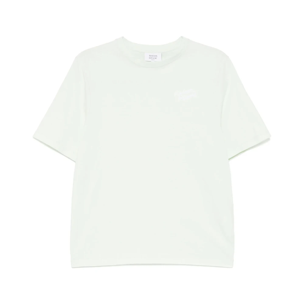 Maison Kitsuné Mint Green Crew Neck T-shirt Green Dames