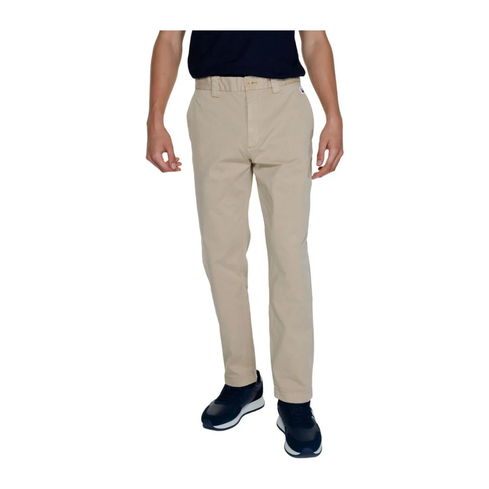 Tommy Jeans Gouden Katoenmix Jeans & Broeken Yellow Heren