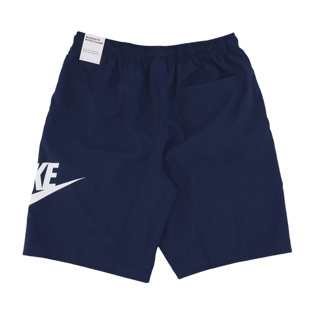 Nike Midnight Navy Wit Geweven Twill Shorts Blue Heren