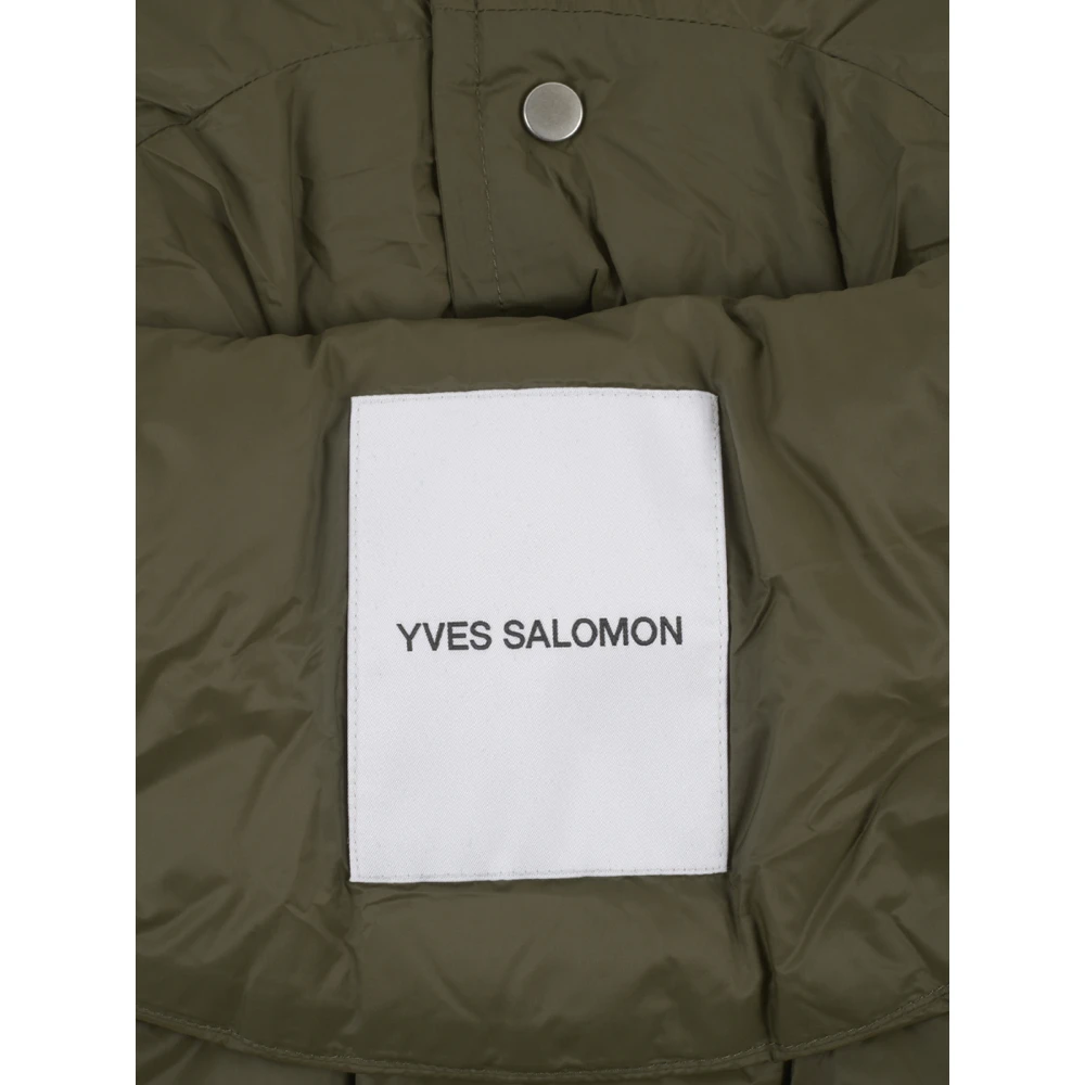 Yves Salomon Stijlvolle Capuche Kledingcollectie Green Dames