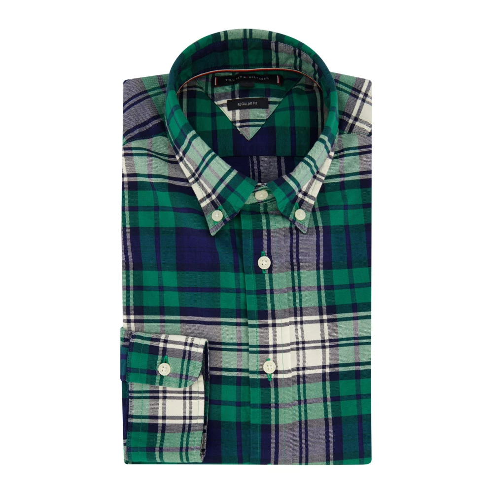 Tommy Hilfiger Casual Groene Overhemd Multicolor Heren