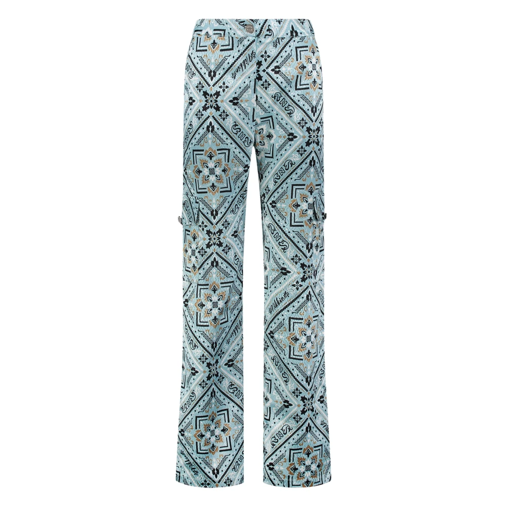 Nikkie Straight Trousers Blue Dames