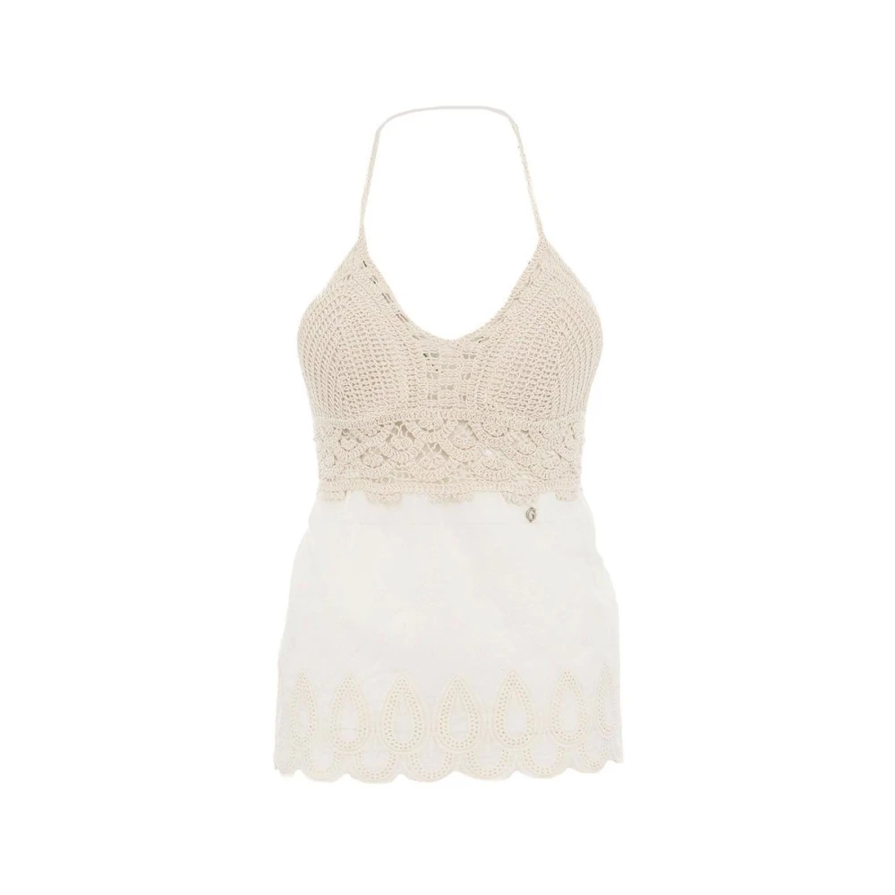 Guess Mouwloze Top Beige Dames