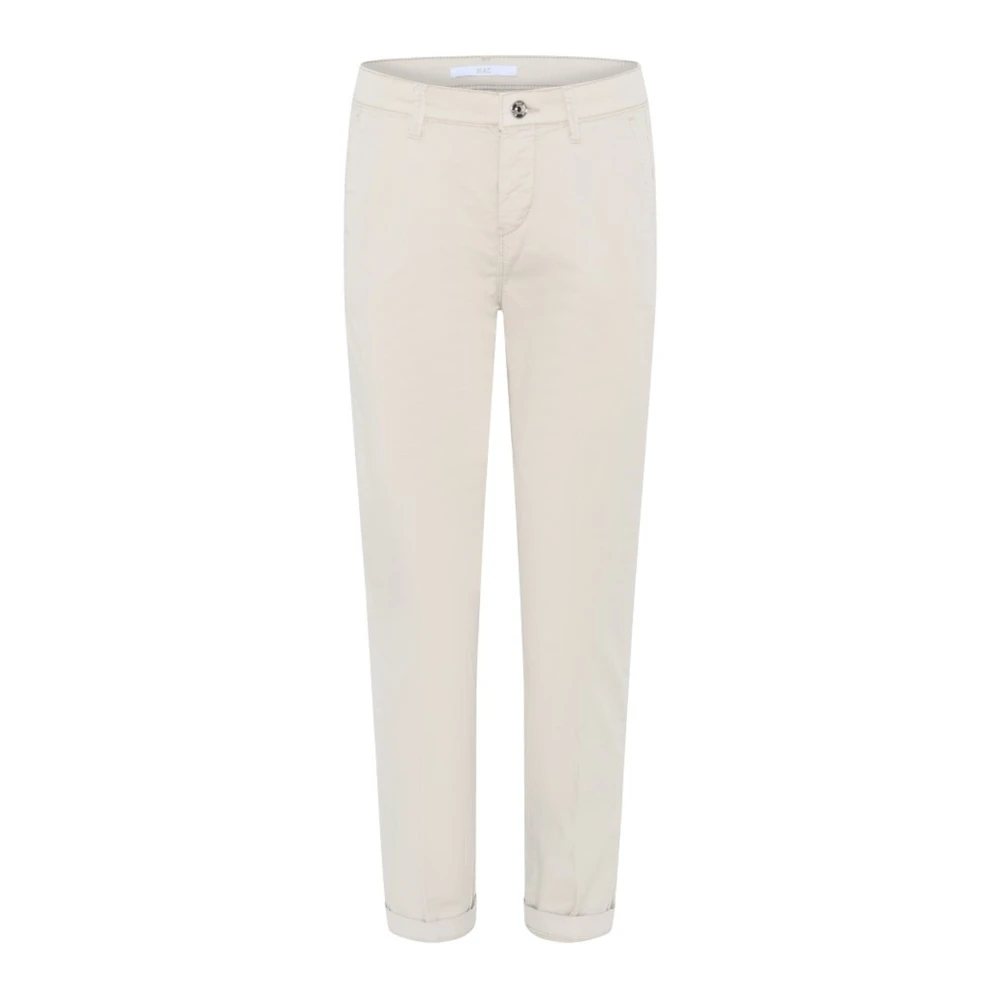 Mac Beige Chinos, Female, 2XL, Ivory Chino Turn Up Trousers