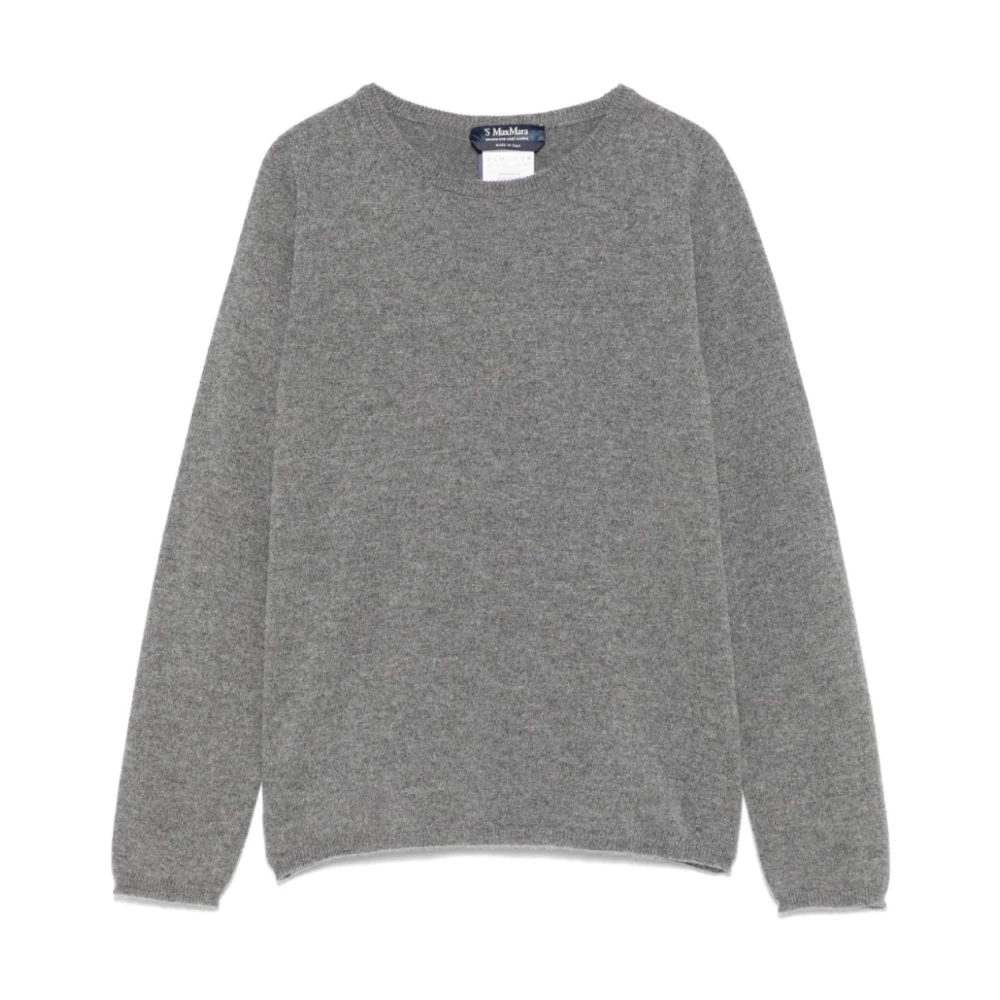 Max Mara Grijze Kasjmiertrui Geborstelde Brei Gray Dames