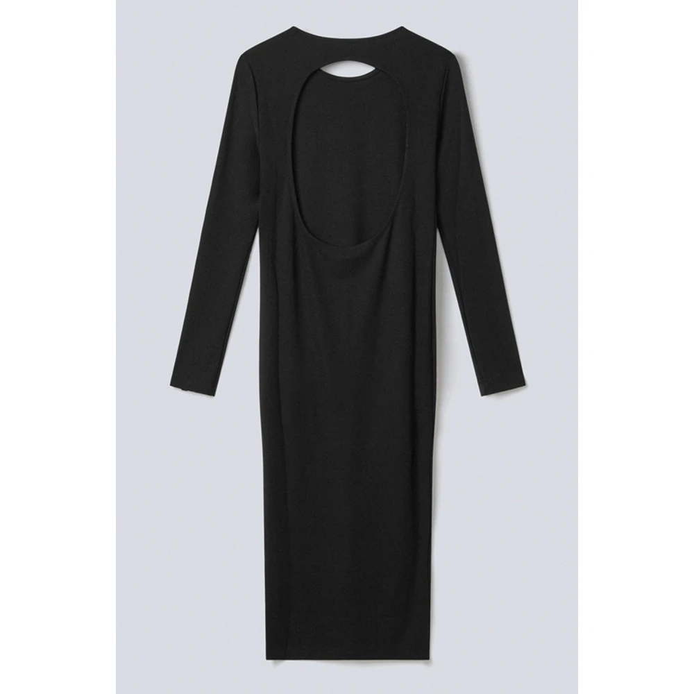 Hinnominate Zwarte Elegante Jurk Black Dames