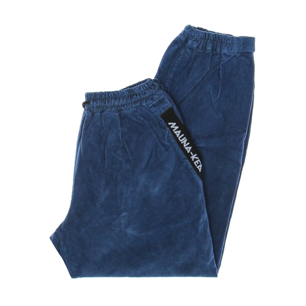 Mauna Kea Fluwelen Joggerbroek met Elastische Tailleband Blue Heren