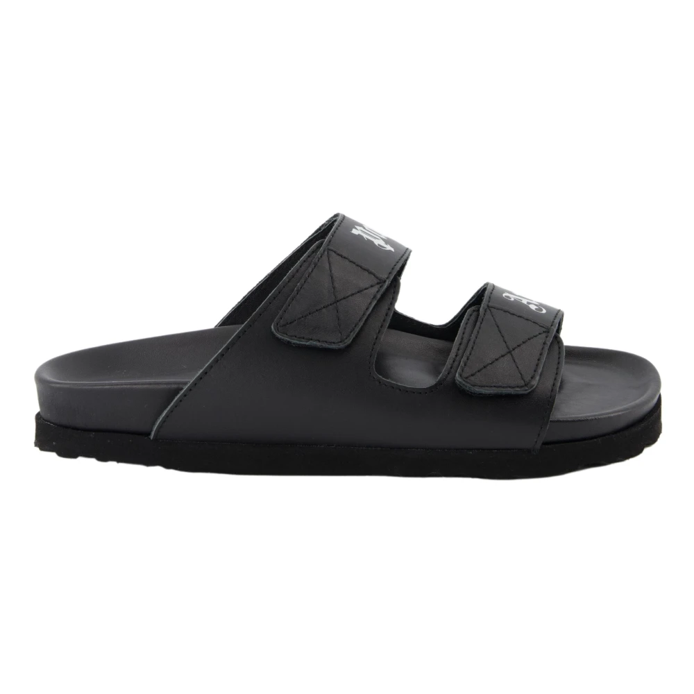 Palm Angels Sandaler med dubbla remmar Black, Dam