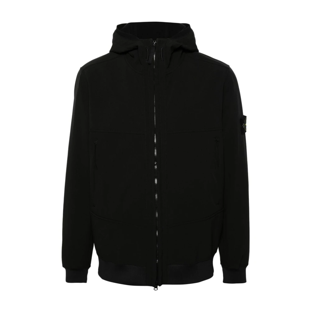 Stone Island Zwarte Jassen voor een Stijlvolle Look Black Heren