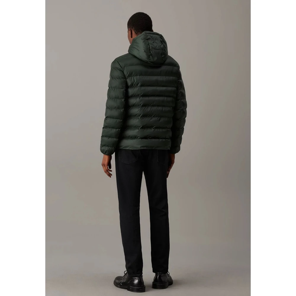 Calvin Klein Gewatteerde jas Midnight Forest Green Heren