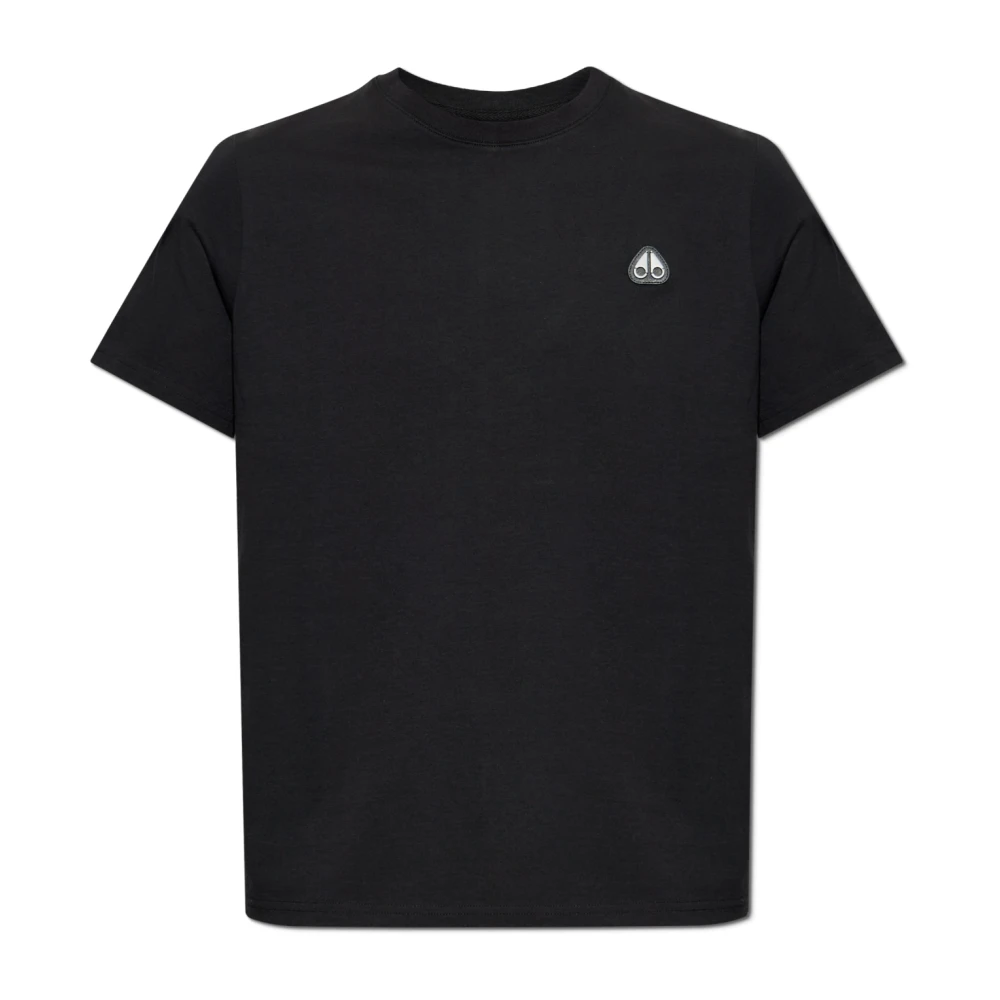 Moose Knuckles Men's Black T-Shirts, S, T-Shirt Crescent