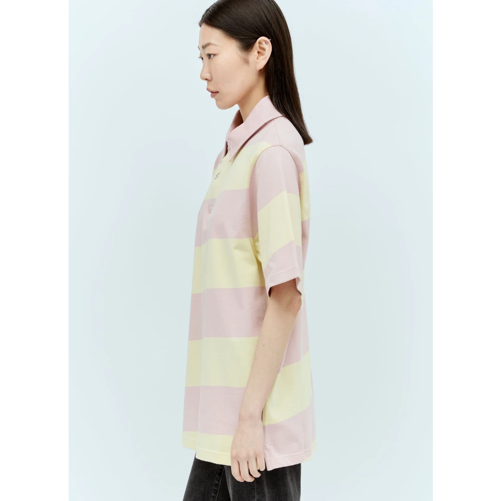 Burberry Gestreept Polo Shirt met EKD Print Multicolor Dames