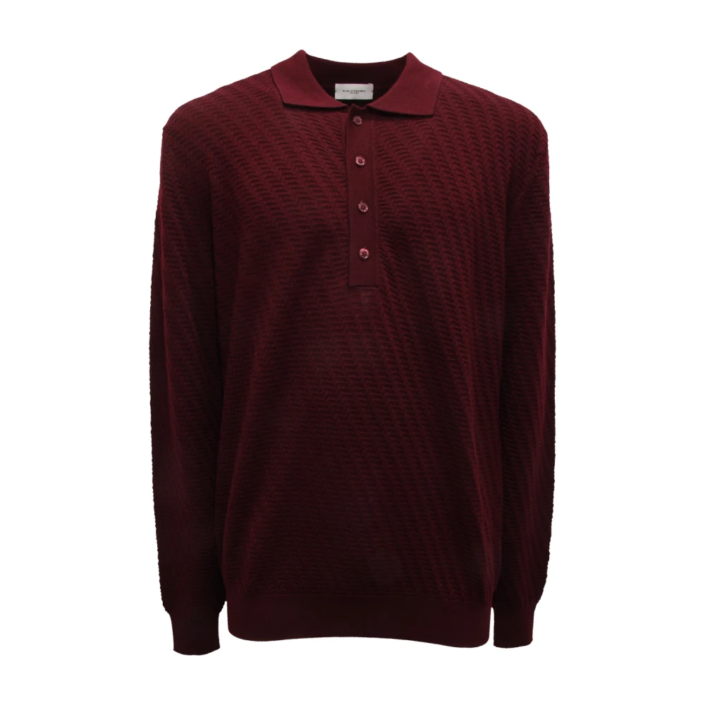 Paolo Pecora Polo Shirts, Male, Xl, Maglione Polo Red