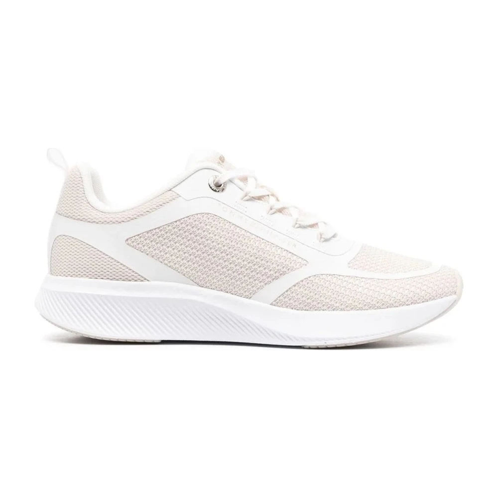 Tommy Hilfiger Women's White Sneakers,, Polyester Trainers Size 5 Uk
