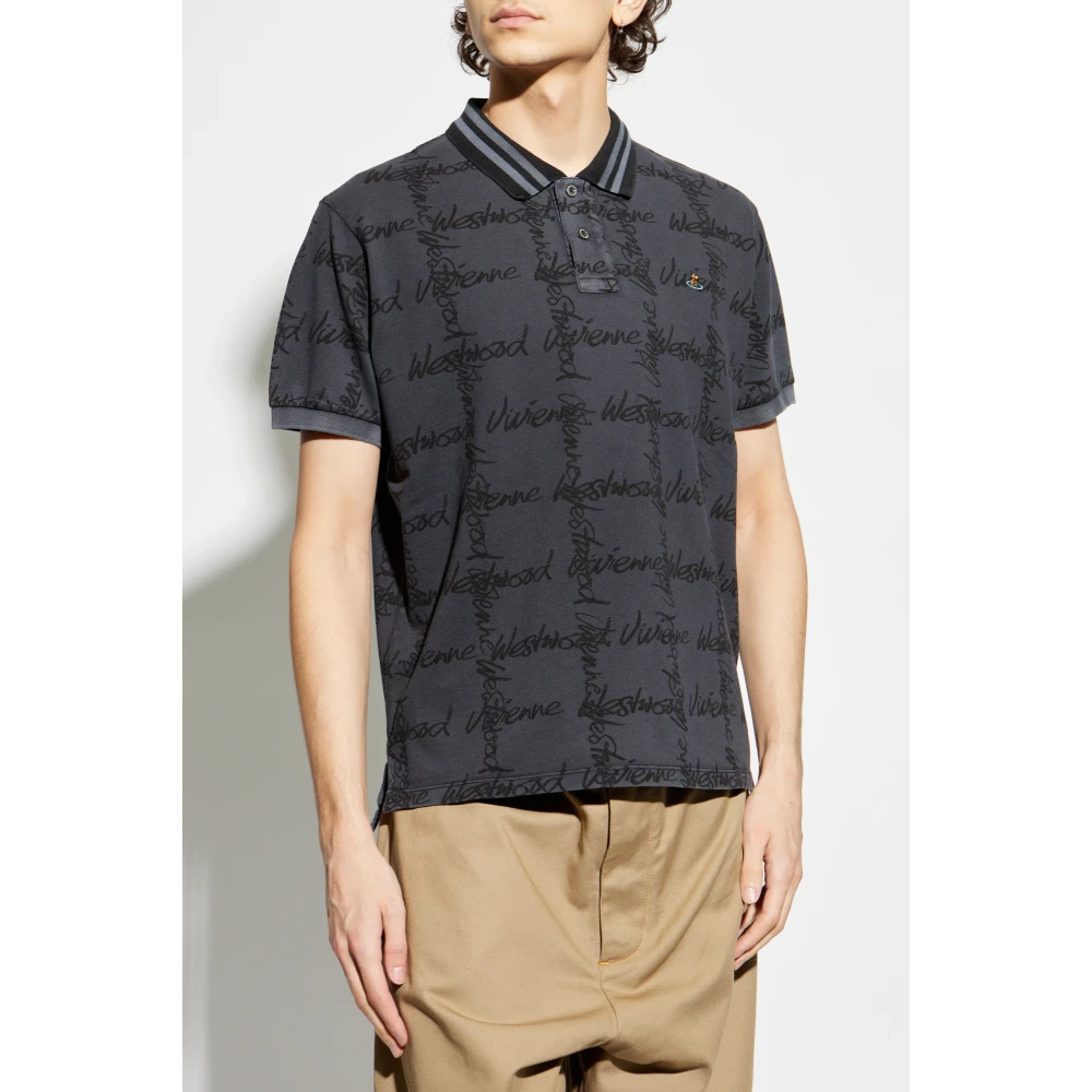 Vivienne Westwood Monogram Polo Gray Heren