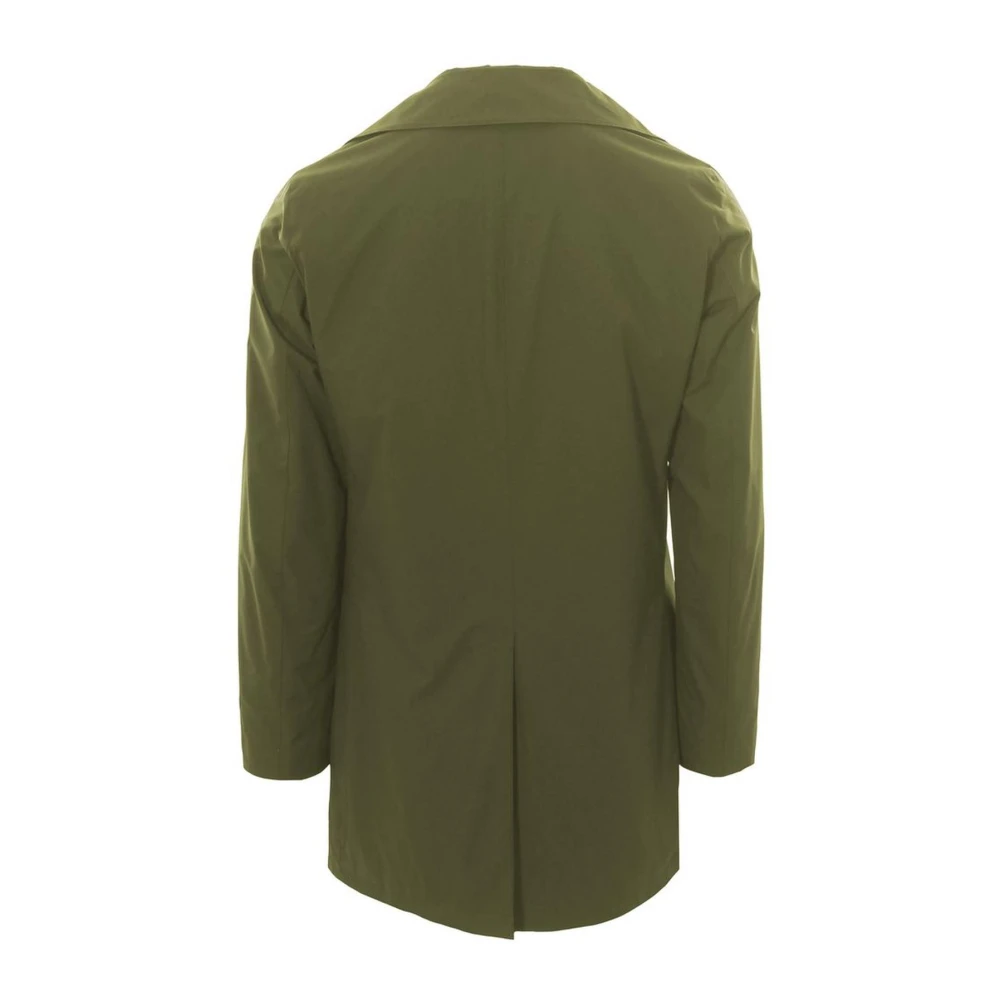 People of Shibuya Groene double-breasted trenchcoat met zakken Green Heren
