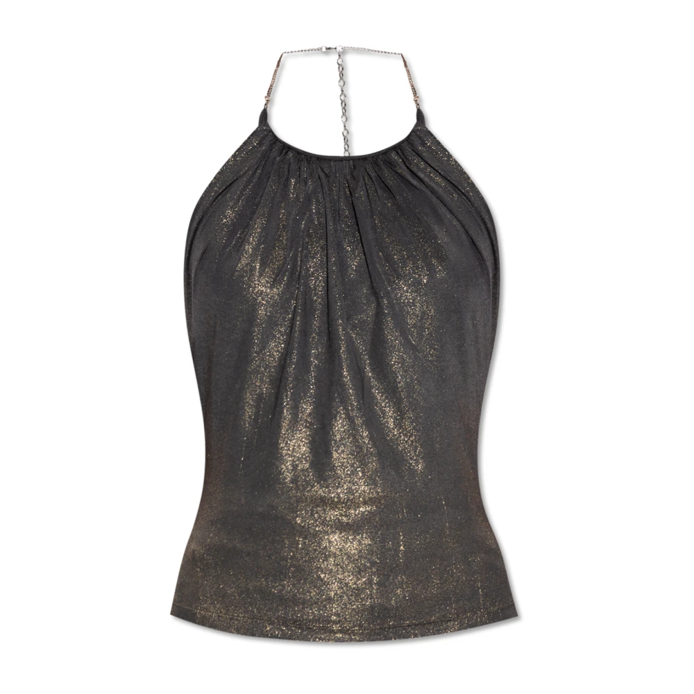 Diesel Women's Black Sleeveless Tops, S, Top T-Ireni