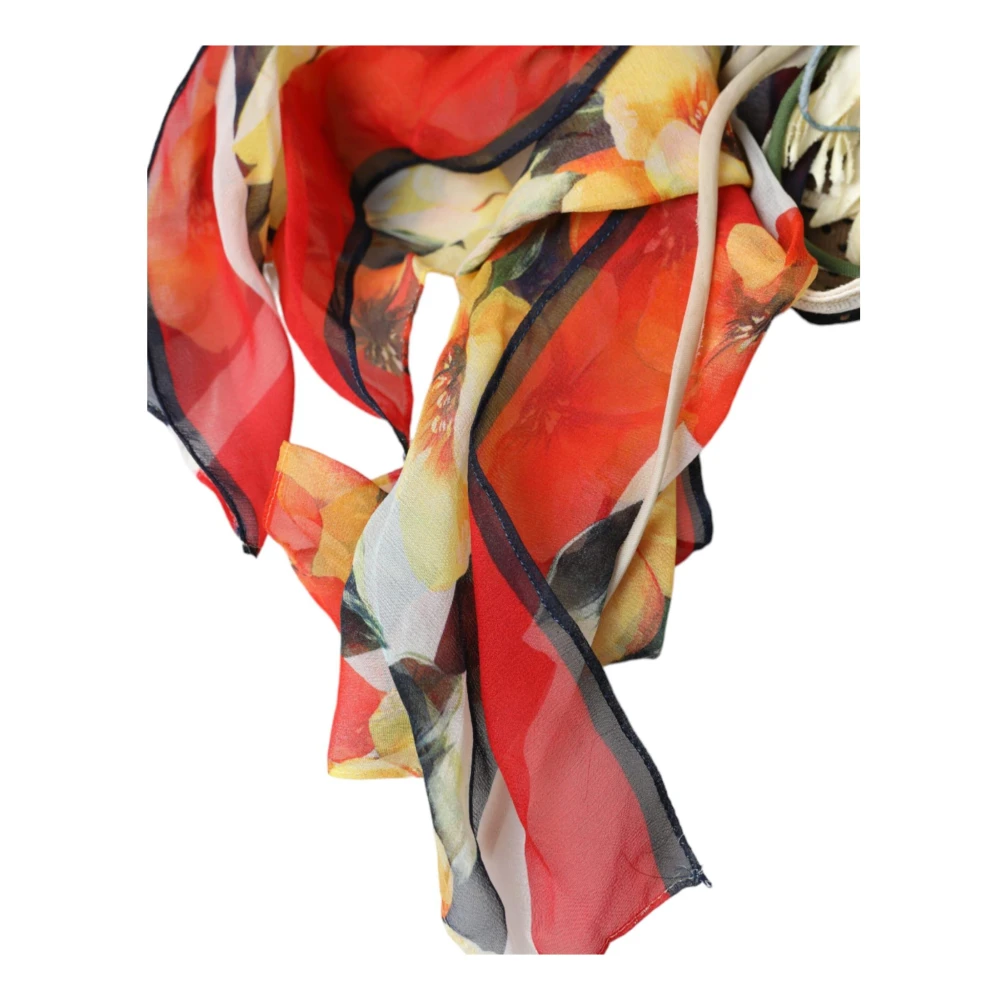 Dolce & Gabbana Bruine strooien zonnehoed met bloemenprint Multicolor Dames