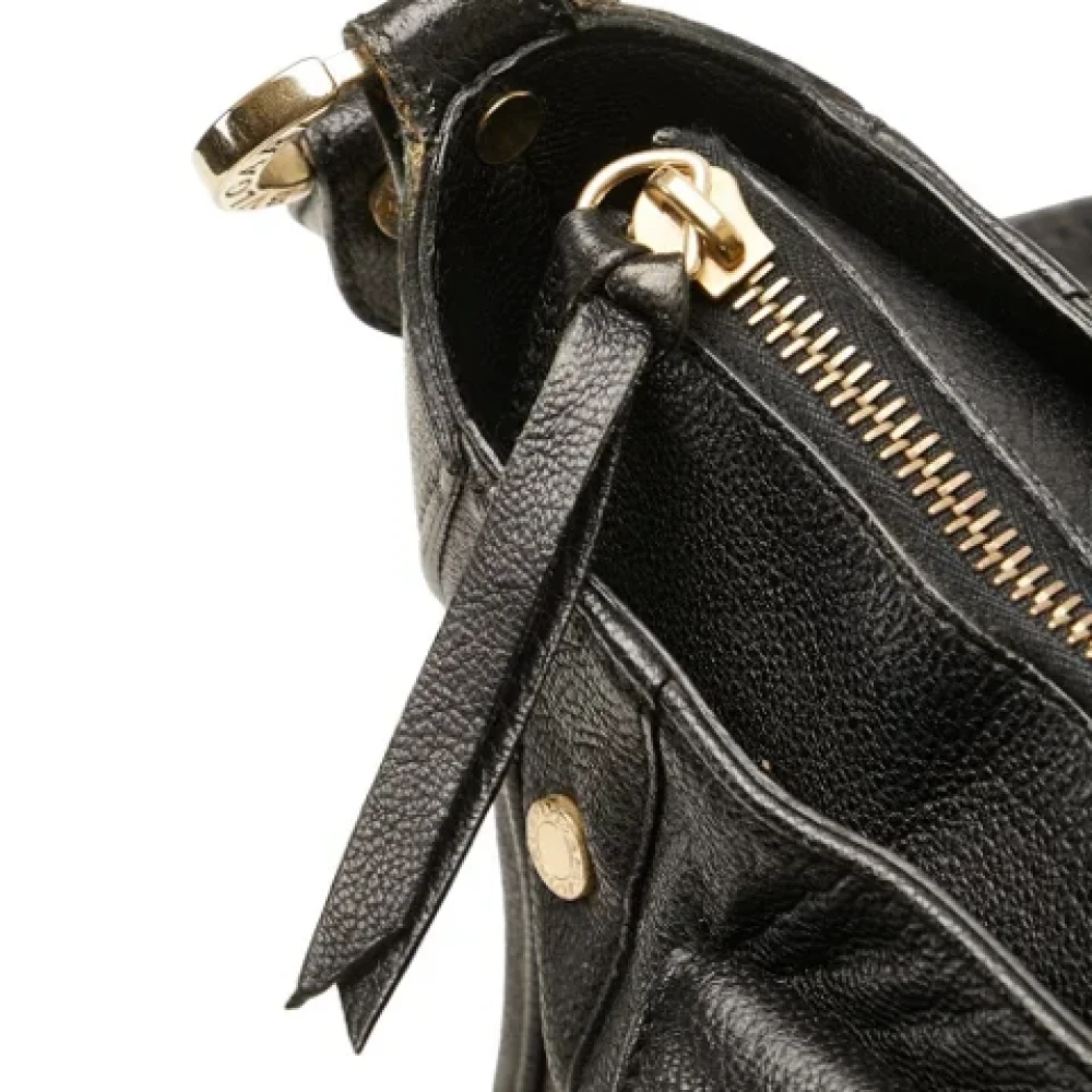Bvlgari Vintage Pre-owned Leather shoulder-bags Black Dames
