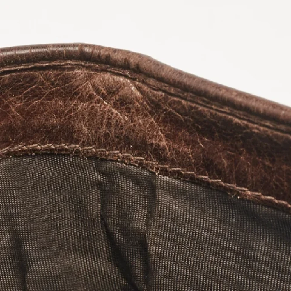 Miu Pre-owned Leather wallets Brown Dames