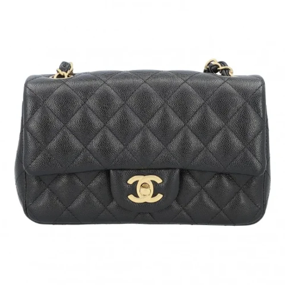 Chanel Vintage Pre-owned Leather crossbody-bags Black Dames