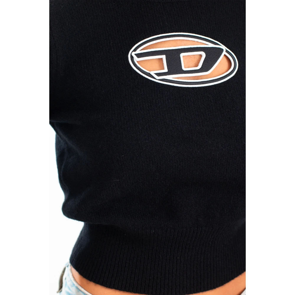 Diesel Ovale Sweater in 9XX Black Dames