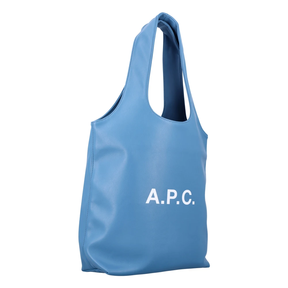 A.p.c. Blauwe Handtas Ninon Small Tote Bag Blue Unisex