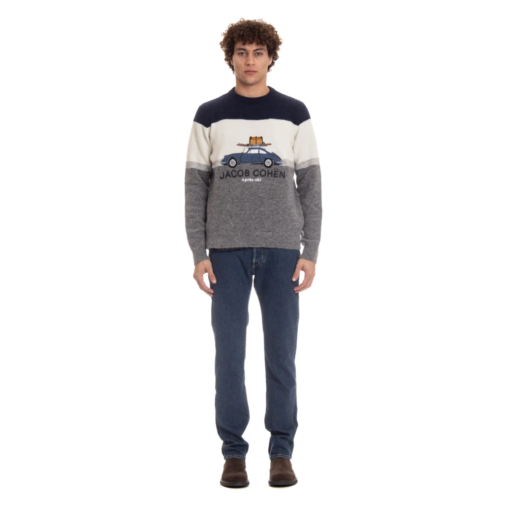 Jacob Cohën Bergvakantie Thema Zacht Garen Sweater Multicolor Heren