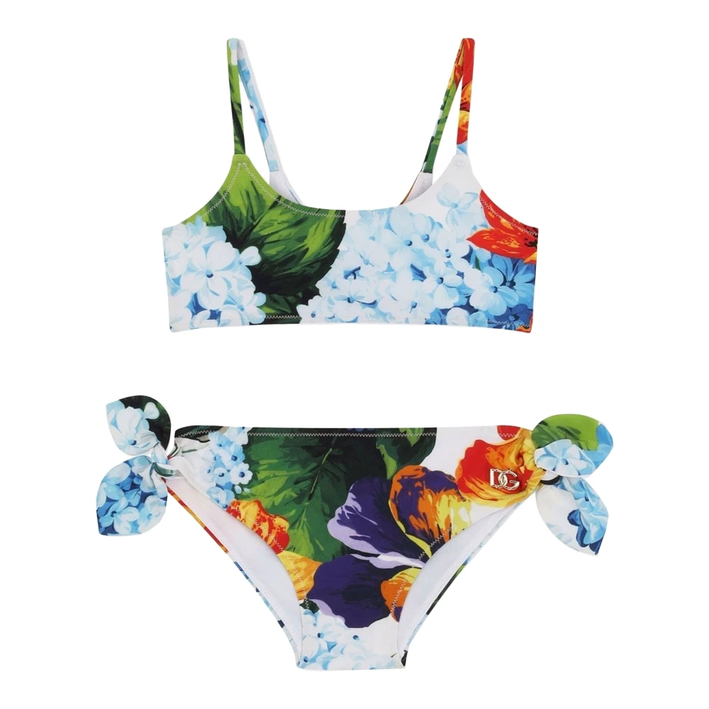 Dolce & Gabbana Barn Bikini med Logotyp Kostym Multicolor, Flicka