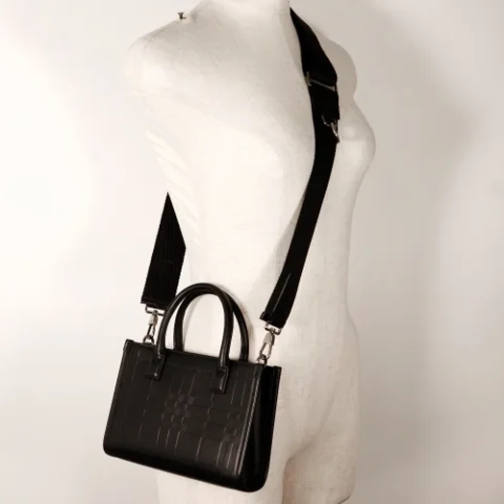 Burberry Vintage Pre-owned Leather handbags Black Dames
