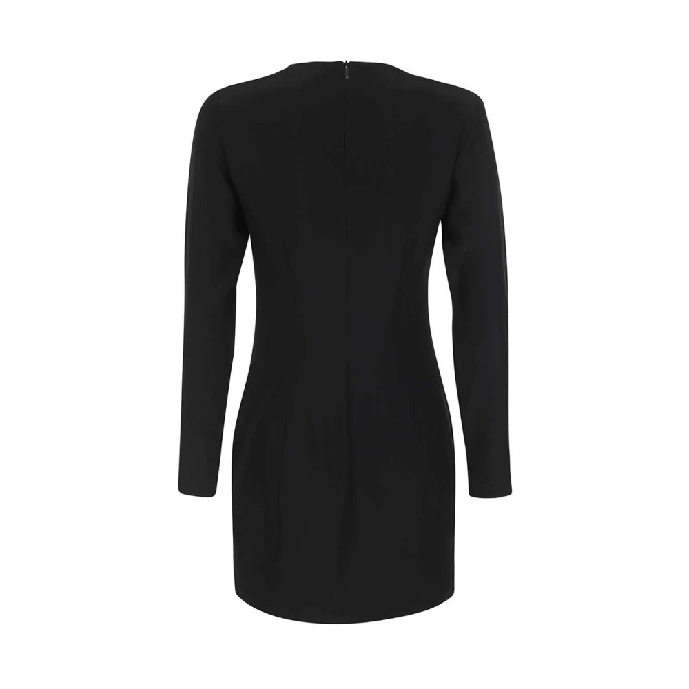 John Richmond Gestudde Jurk met Lange Mouwen Black Dames