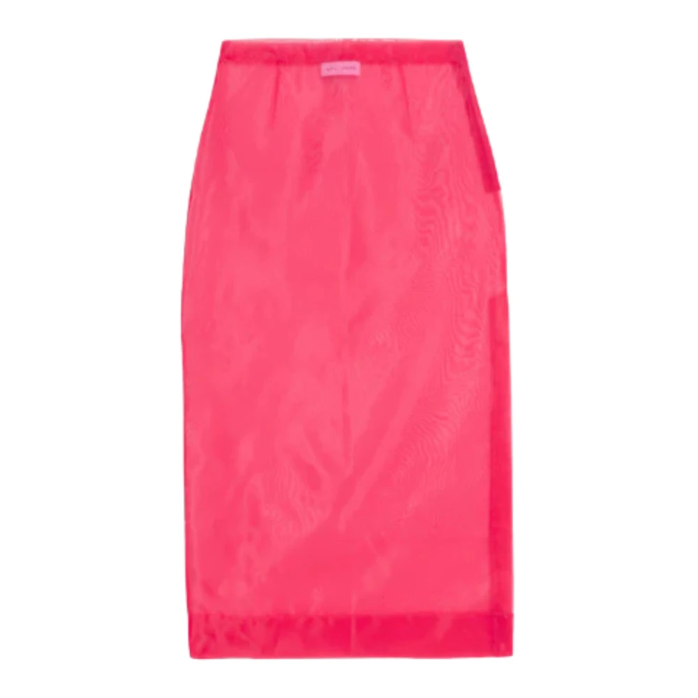 Röd Organza Loughette Kjol med Slits