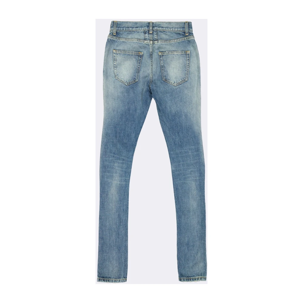 Saint Laurent Slim Fit Denim Jeans Blue Heren