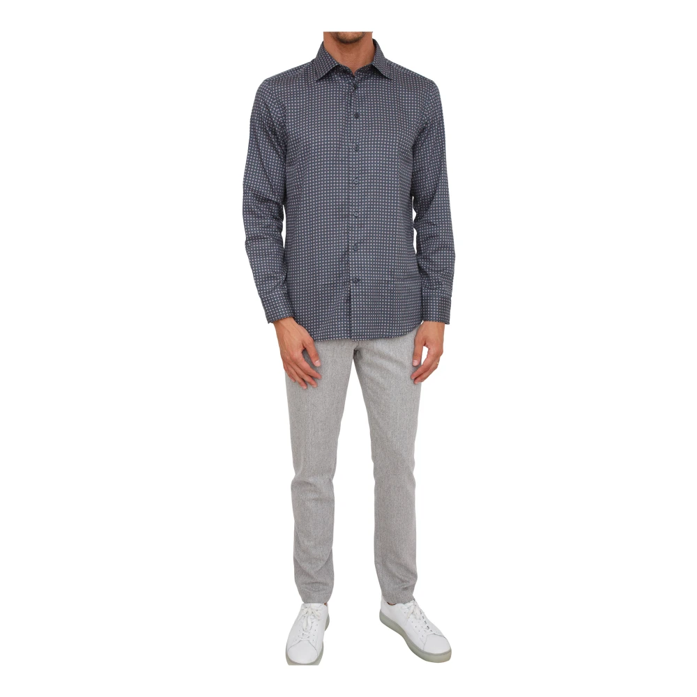 ETRO Blauwe Roma Overhemd Blue Heren