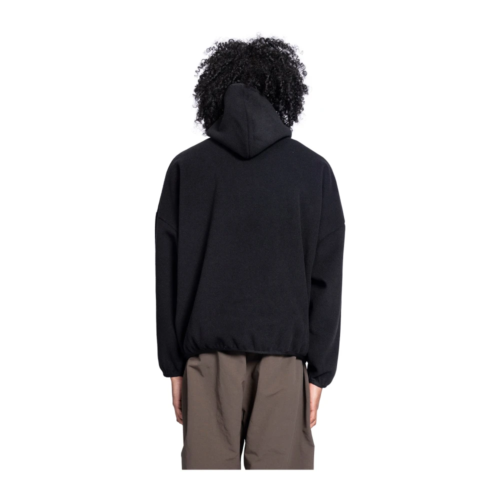 Fear Of God Zwarte hoodie met geborsteld garen Black Heren