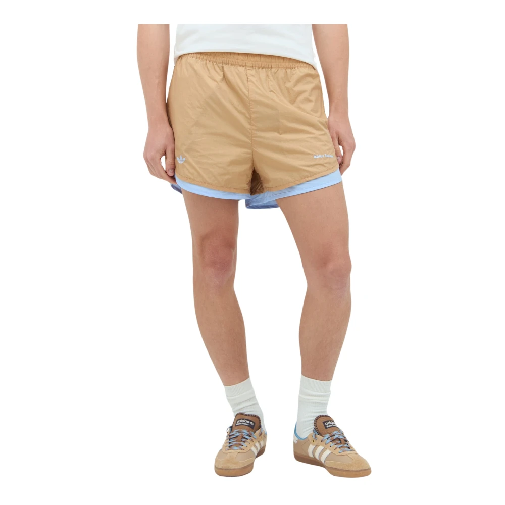 Adidas Shorts met Dubbellaagse Lichtgewicht Weefsel Beige Heren