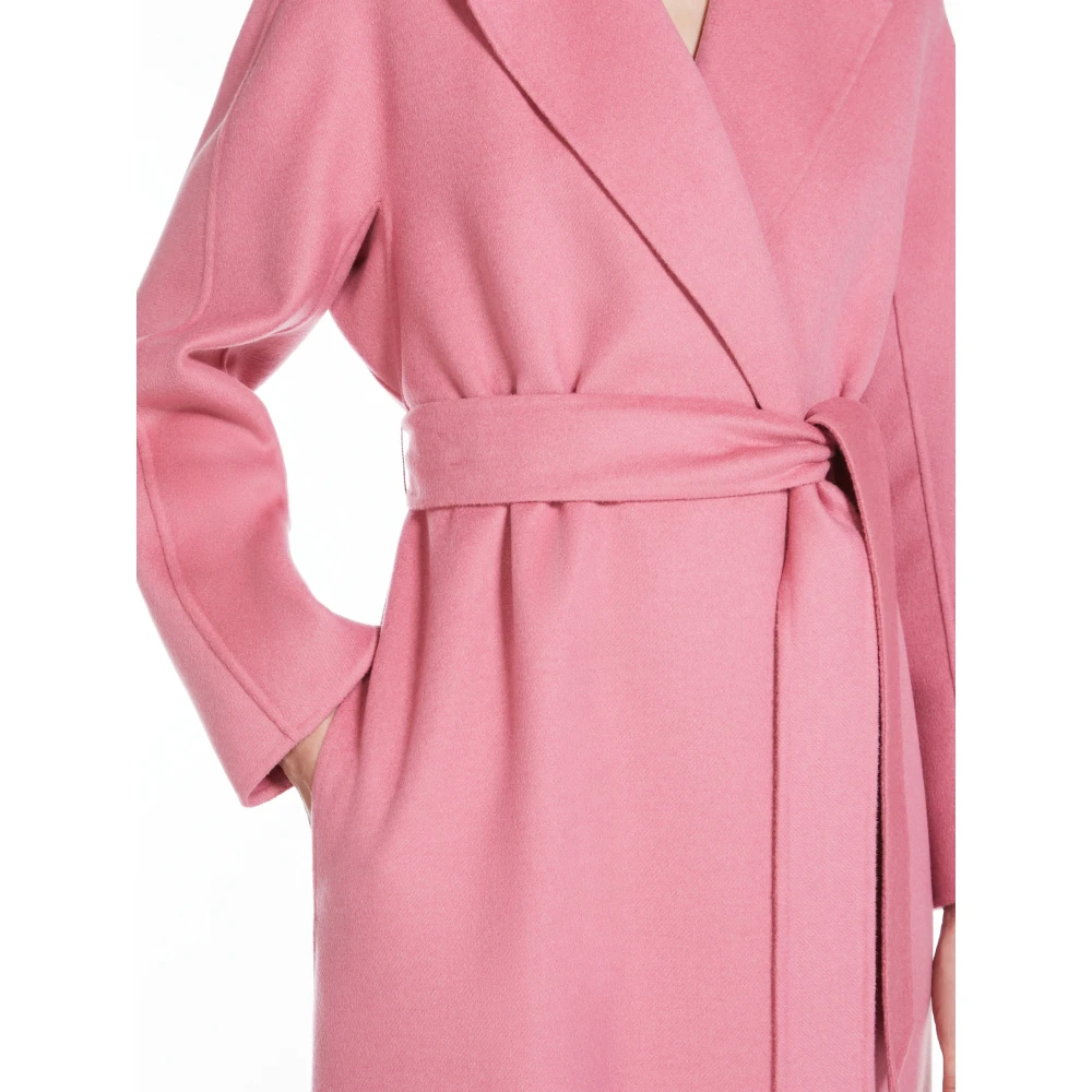 Max Mara Studio Roze Omslagjas Wol Zijde Pink Dames