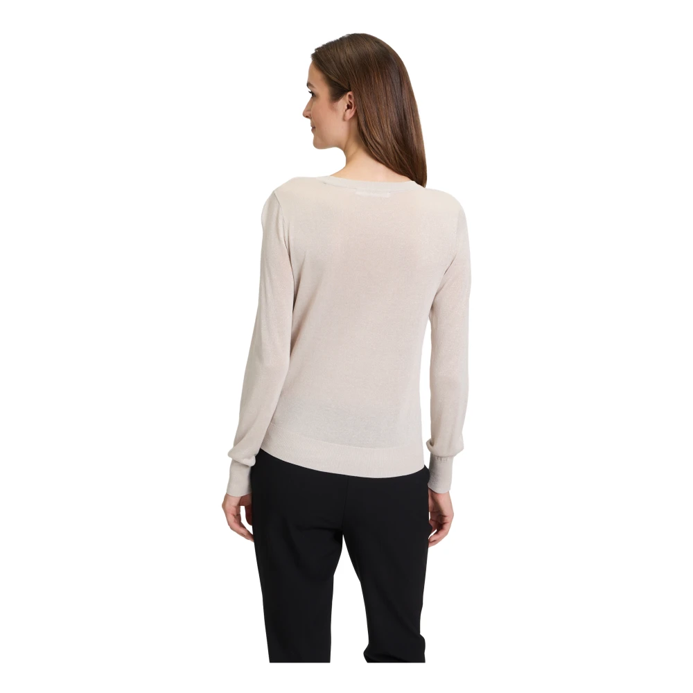 Betty & Co Sprankelende Gebreide Trui Beige Dames