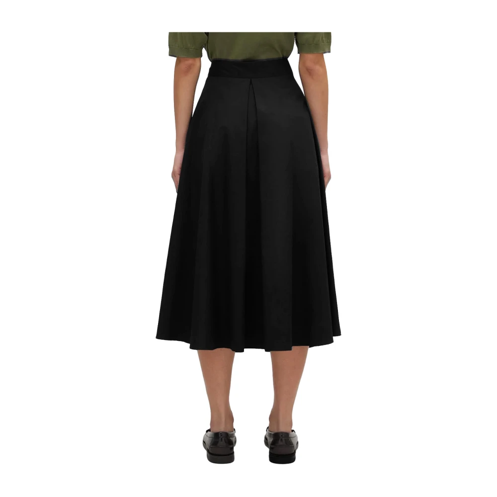 Aspesi Geplooide katoenen rok Blue Dames