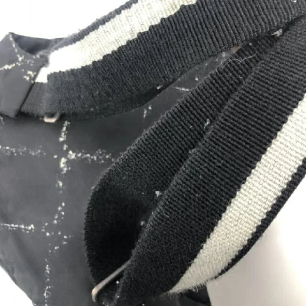 Chanel Vintage Pre-owned Fabric shoulder-bags Black Dames